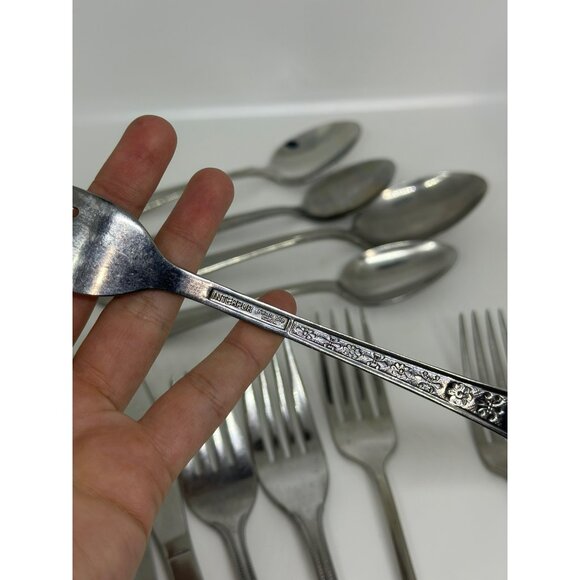VTG Eclectic 11-Piece Silver-Toned Flatware Set Mismatched Cutlery Assortment - Picture 5 of 8